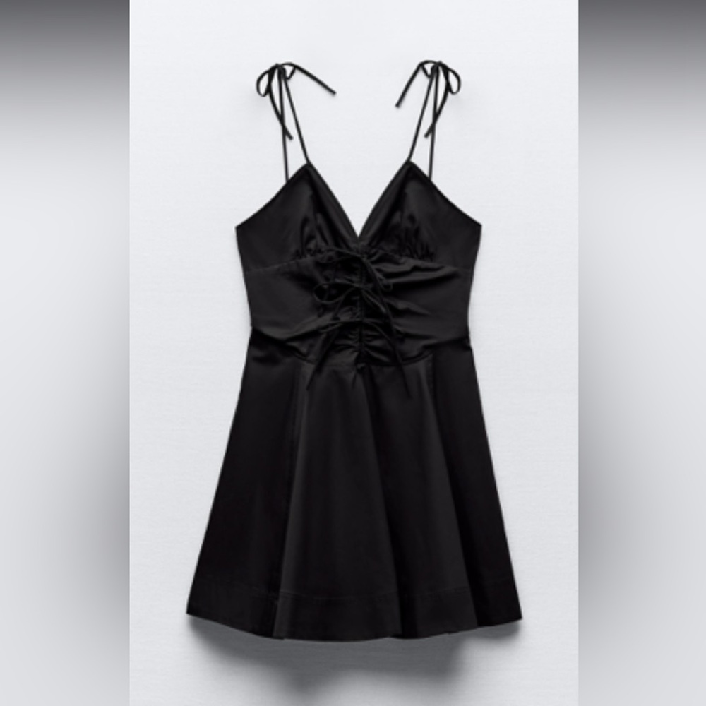 Zara ruffled gabardine dress